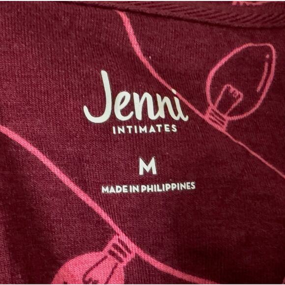 Jenni Intimates Sleepshirt Womens Medium Christmas Lights Holiday Festive Lounge - Picture 4 of 7